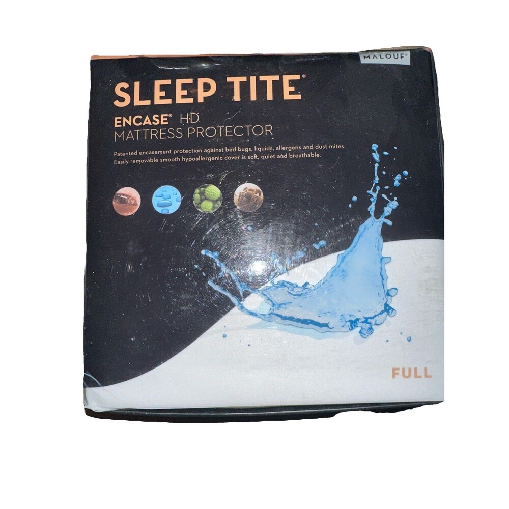 Malouf Sleep Tite Encase HD Mattress Protector Full New